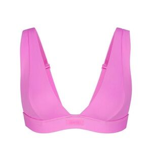 SKIMS Plunge Bikini Top Neon Orchid, NWT, Size L